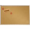 QRTECKA406 - Bulletin Board, 48" Board Height x 72" Board Width, Brown Natural Cork Surface, Silver Aluminum Frame, 1 Each