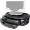 KTKMS200B - 2-Drawer Black Monitor Stand/Organizer, Flat Panel Display Type Supported, 5" Depth, Black