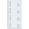 TOP74620 - Telephone Message Book, Spiral Bound, 2 Part, Carbonless Copy, 2.75" x 5" Form Size, 11" x 5.50" Sheet Size, White, 1 Each