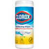CLO01594CT - Disinfecting Wipes, Bleach Free Cleaning Wipes, 1-Ply, 7 x 8, Crisp Lemon, White, 35/Canister, 12 Canisters/Carton