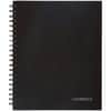 MEA06100 - Hardbound Business Notebook - Letter, 96 Sheets, Wire Bound, 0.28" Ruled, 20 lb Basis Weight, Letter, 8 1/2" x 11" Sheet Size, White Paper, Black Linen Cover