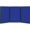 QRTSB93513Q - Show-It! 3-sided Display System, 36" Board Height x 72" Board Width, Gray Fabric, Blue Surface, Dual Sided, Lightweight, Resilient, Durable, Tackable, 3, 1 Each