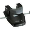 SWI74050 - Comfort Handle 2-Hole Punch, 2 Punch Head(s), 28 Sheet, 1/4" Punch Size, Black, Gray
