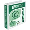 SAM18967 - Earth's Choice Plant-based Durable View Binder, 2" Binder Capacity, Letter, 8 1/2" x 11" Sheet Size, 425 Sheet Capacity, 3 Ring, Fastener: Round Ring, Pocket: 2, Internal, Plastic, Chipboard, White