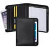 SAM70820 - Letter Pad Folio, 8 1/2" x 11", 6 Exterior, Internal Pocket(s), Vinyl, Polyvinyl Chloride (PVC), Black, Tablet Pocket, Zipper Closure, Wrap-around, 1 Each