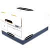 FEL0077101 - R-Kive Offsite File Storage Box, Internal Dimensions: 12" Width x 15" Depth x 10" Height, External Dimensions: 12.9" Width x 16.6" Depth x 10.3" Height, Lift-off Closure, Stackable, White, Blue