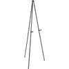 QRT27E - Heavy-Duty Instant Easel - Tripod Base, 10 lb Load Capacity, 63" Height, Steel, Metal, Black, 1 Each