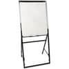 QRT351900 - Futura Easel Whiteboard/Flip Chart, 26" (2.2 ft) Width x 35" (2.9 ft) Height, White Melamine Surface, Black Frame, Rectangle, Durable, Smooth Writing, Lightweight, Adjustable Height, 1 Each