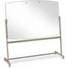 QRT3640TE - Large Reversible Total Erase Mobile Easel, 72" (6 ft) Width x 48" (4 ft) Height, White Surface, Neutral Metal Frame, Rectangle, Grid Pattern, Stain Resistant, Ghost Resistant, Portable, Reversible