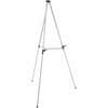 QRT50E - Lightweight Telescoping Display Easel, 25 lb Load Capacity, 66" Height, Aluminum, Steel, Metal, Silver, 1 Each