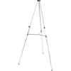 QRT50E - Lightweight Telescoping Display Easel, 25 lb Load Capacity, 66" Height, Aluminum, Steel, Metal, Silver