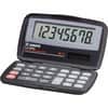 CNMLS555H - LS555H Wallet Calculator, Hard Shell Cover, Auto Power Off, 8 Digits, LCD, Battery/Solar Powered, 4.3" Height x 2.9" Width x 0.6" Depth, Black, 1 Each
