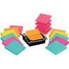 MMMDS330SSVA - Super Sticky Dispenser Notes and Dispenser, 1080, 3" Flag/Note Width x 3" Flag/Note Length, Square, 90 Sheets per Pad, Unruled, Blue, Orange, Green, Pink, Paper, Self-adhesive, Dispenser Included