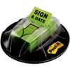 MMM680HVSD - Message Flags, 200 x Bright Green, 1" Flag/Note Width x 1 3/4" Flag/Note Length, Arrow, Rectangle, Unruled, Sign & Date, Green, Removable, Self-adhesive, Dispenser Included, 1 Pack