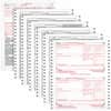 TOP2206C - Carbonless Standard W-2 Tax Forms, 6 Part, Carbonless Copy, 5.50" x 8.50" Sheet Size, White Sheet(s), 24 / Pack