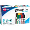 AVE24411 - Marks A Lot Desk-Style Dry-Erase Markers, Chisel Marker Point, Erasable, Black, Blue, Red, Green, Purple, Yellow Ink, 8 / Box