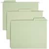 SMD64082 - FasTab 1/3 Tab Cut Letter Recycled Hanging Folder, 8 1/2" x 11", Top Tab Location, Assorted Tab Position, 11 pt., 2 Plys, Moss, Tear Resistant, Heavy Duty, Embossed, 10% Recycled, 20 / Box
