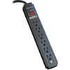 TRPTLP606B - 6-Outlet Surge Suppressor, NEMA 5-15P, 6 x NEMA 5-15R, 1800 VA, 900 J, 120 V AC Input, 120 V AC Output, 6 ft, 1 Each