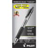 PIL31277 - Premium Gel Ink Retractable Pens, 0.38 mm Ultra Fine Pen Point, Refillable, Retractable, Black Ink, Gel-based, Clear Barrel, 12 / Dozen
