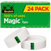 MMM810K24 - 3/4"W Magic Tape, 27.78 yd Length x 0.75" Width, 1" Core, Matte, Clear, Split Resistant, Tear Resistant, For Mending, Splicing, 1 Pack