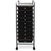 AVT34007 - 10-Drawer Organizer, 10 Drawer, 4 Casters, Metal, 15.50" Width x 13" Depth x 37.50" Height, Smoke, 1 Each