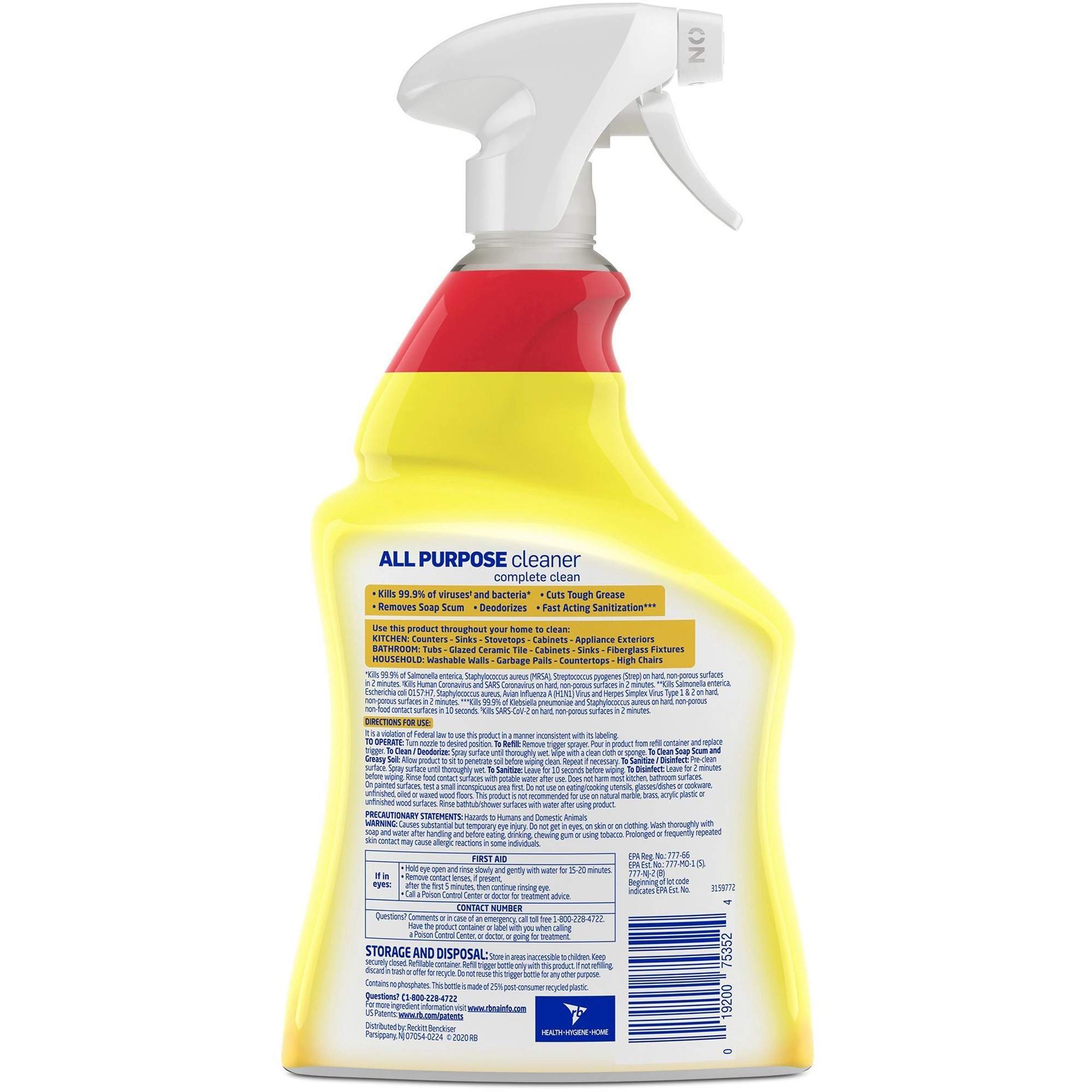 Lemon All Purpose Cleaner by Lysol RAC75352CT | OnTimeSupplies.com