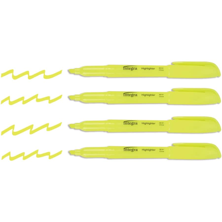 Pen Style Fluorescent Highlighters by Integra ITA36181