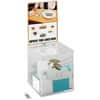 SAF4234CL - Customizable Locking Acrylic Collection Box, Compartment Size : 5.75" x 0.50", 21" Height x 9.25" Width x 9.25" Depth, Lockable, Clear, Acrylic, 1 Each