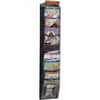 SAF5579BL - 10-pocket Onyx Mesh Literature Rack, 10 Pocket(s), 50.75" Height x 10.25" Width x 3.50" Depth, Wall Mountable, Powder Coated, Black, Steel, 1 Each