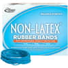 ALL42339 - Rubber Bands with Antimicrobial Product Protection, Size: #33, 3.5" Width x 130 mil Thickness, 0.25 lb/in, Latex-free, Antimicrobial, Stretchable, Synthetic Rubber, Cyan Blue, 1 Box