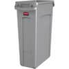 RCP354060GY - Slim Jim 23-Gallon Vented Waste Container, 23 gal Capacity, Rectangular, Durable, Handle, 30" Height x 11" Width x 22" Depth, Gray, 1 Each