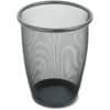 SAF9717BL - Round Mesh Wastebaskets, 5 gal Capacity, Round, 13" Opening Diameter, 14.5" Height, Steel, Black, 1 Each