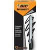 BICPMR11BK - Mark-it Retractable Permanent Markers, Fine Marker Point, Retractable, Black Ink, 1 Dozen