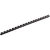 FEL52320 - Plastic Combs - Round Back, 1/4" , 20 sheets, Black, 25 pack, 0.3" Height x 10.8" Width x 0.3" Depth, 0.25" Maximum Capacity, 20 x Sheet Capacity, For Letter 8 1/2" x 11" Sheet, 19 x Rings, Round