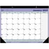 REDC181731 - 2027 12-Month Monthly Desk Pad/Calendar, Monthly, 12 Month, January 2027 to December 2027, 1 Month Single Page Layout, 21 1/4" x 16" Sheet Size, 2 x Holes, Desk Pad, Wall Mount, White, Chipboard
