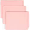 SMD25610 - Shelf-Master Straight Tab Cut Letter Recycled End Tab File Folder, 8 1/2" x 11", 11 pt., 2 Plys, Pink, Reinforced, 10% Recycled, 100 / Box