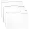 SMD12843 - Colored 1/3 Tab Cut Letter Recycled Top Tab File Folder, 8 1/2" x 11", Top Tab Location, Assorted Tab Position, 11 pt., 1 Plys, White, 10% Recycled, 100 / Box