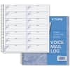 TOP44165 - Voice Message Log Book, 50 Sheet(s), 24 lb, Spiral Bound, 8.50" x 8.25" Sheet Size, White, Blue Print Color, 1 Each
