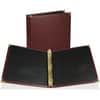 SAM15134 - Classic Collection Binder, 1" Binder Capacity, Letter, 8 1/2" x 11" Sheet Size, Fastener: Round Ring, Pocket: 2, Internal, Faux Leather, Brass, Metal, Burgundy, Flexible, Durable, Concealed Rivet