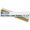 CLI87607 - Best Value Peel/Stick Shelf Label Holders, 0.5" Height x 3" Width, 50 / Pack