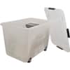 AVT34009 - 15-gallon Rolling Storage Tub, External Dimensions: 23.8" Width x 15.7" Depth x 15.7" Height, 15 gal, Stackable, Plastic, Clear, For Document, 1 Each
