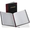BORG21150R - 150-page Record Ruled Log Book, 150 Sheet(s), Thread Sewn, White, Black, Red Cover, 1 Each