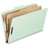 PFX17173 - Pressboard Classification Folder, 8 1/2" x 11", 2" Expansion, 6 Fastener(s), Top Tab Location, Right of Center Tab Position, 2 Divider(s), 25 pt., Pressboard, Light Green, 65% Recycled, 10 / Box