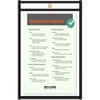 CLI46117 - Stitched Vinyl Shop Ticket Holders, Support 11" x 17" Media, Vinyl, Black, Clear, Sturdy, Heavyweight, 25 / Box