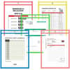 CLI43920 - Neon Colored Stitched Shop Ticket Holders, Support 9" x 12" Media, Vinyl, Clear, Assorted, 10 / Pack