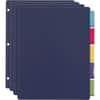 CRD84018 - Extra-tough Poly Dividers, 5 Tab(s)/Set, Letter, 8.50" Width x 11" Length, 3 Hole Punched, Polypropylene Divider, Multicolor Tab(s)