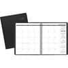 AAG7026005 - Planner, Large, Julian Dates, Monthly, 15 Month, January 2027 to March 2028, 1 Month Double Page Layout, 9" x 11" Sheet Size, White Sheet, Wire Bound, White, Black, Faux Leather, Black Cover, 1 Each