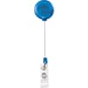 AVT75472 - Translucent Retractable ID Card Reel with Snaps, Vinyl, Nylon, Metal, Translucent Blue, Clear, 12 / Pack