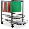 AVT34075 - Mobile File Cart, 4 Casters, Steel, 16" Width x 13" Depth x 19.50" Height, Black Steel Frame, Black, 1 Each