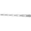 SAF4202 - Nail Head Coat Hook, 6 Hooks, 60 lb (27.22 kg) Capacity, 2" Height x 36" Width, 1" Size, for Garment, Aluminum, Steel, Silver, 1 Each